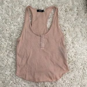 Pink crop top tank top